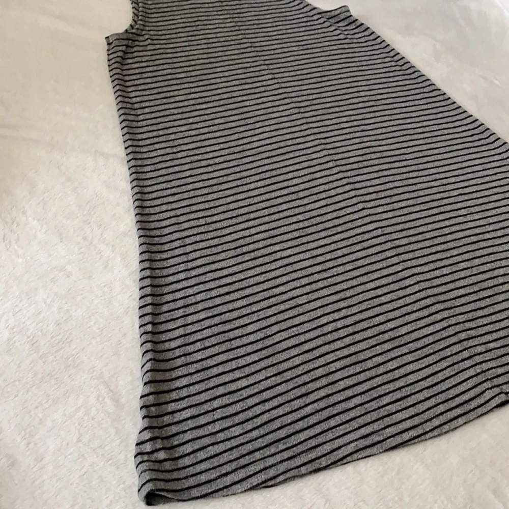 Madewell | Highpoint Tank Dress Sleeveless Above Knee G2326 Gray/Black Stripe S - Picture 11 of 16